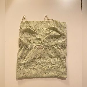 La Vie En Rose lace green slip dress, perfect for Halloween costumes!